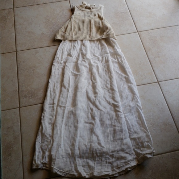 anthropologie layered sweater maxi dress